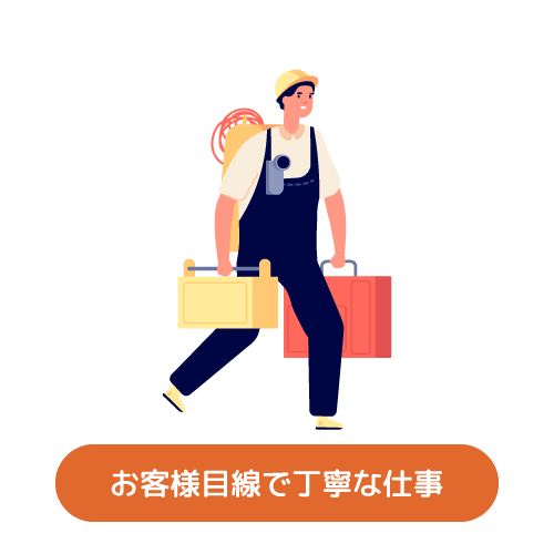 お客様目線で丁寧な仕事を